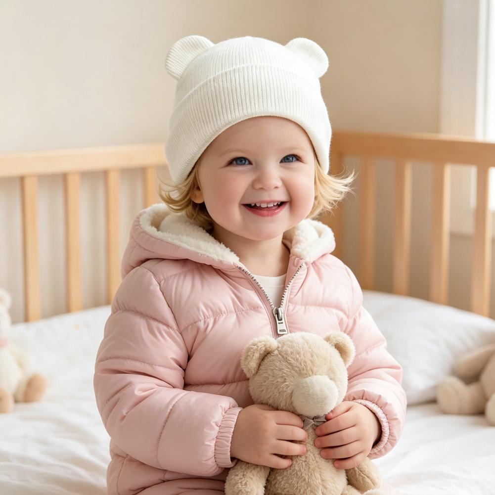 아기 겨울 니트 모자, 귀여운 곰돌이 귀가 달린 포근한 - Infant Beanie Hat With Ears 리뷰 및 가격