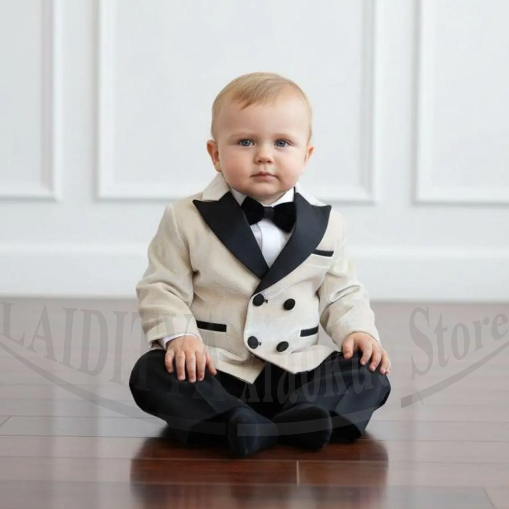 아기 소년 정장 2피스 시크 더블 브레스티드 피크 라펠 - Baby Boy Suit Set Baptism 리뷰 및 가격