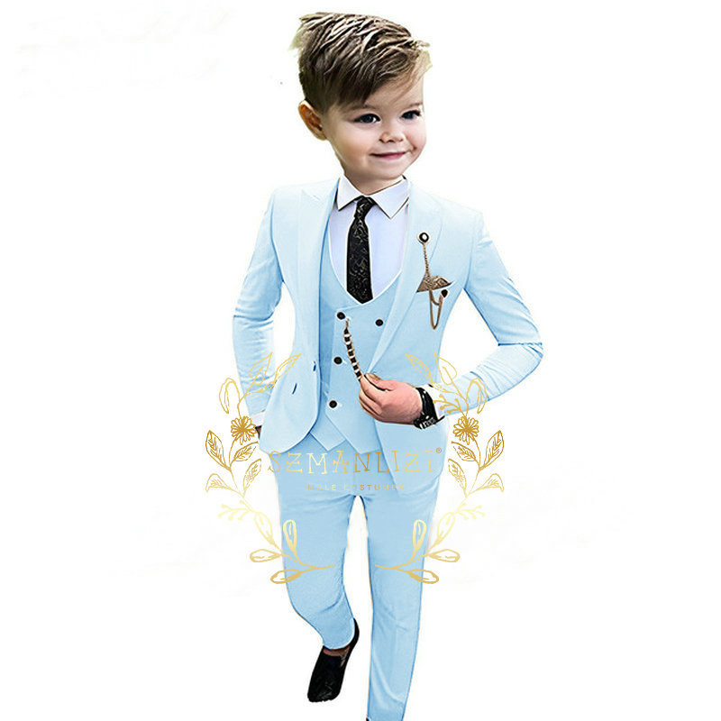 어린이 소년 베이지 블레이저 조끼 바지 3 피스 세트, - Baby Boy Suit Set Baptism 리뷰 및 가격