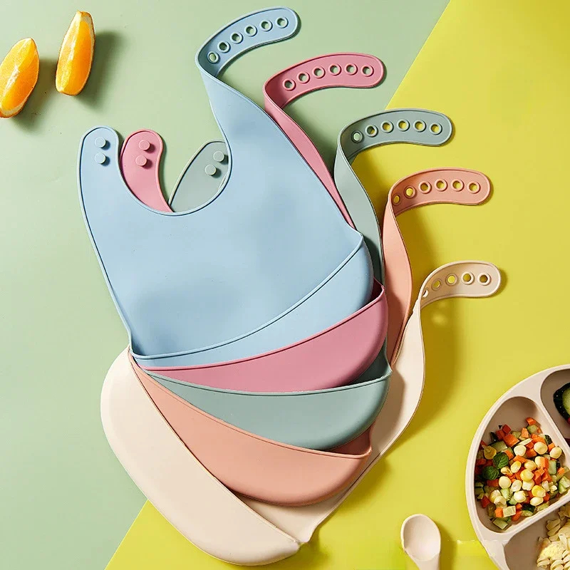 1/3pcs 아기 턱받이 조절 가능한 방수 턱받이 아기 - Waterproof Baby Bibs Silicone 리뷰 및 가격