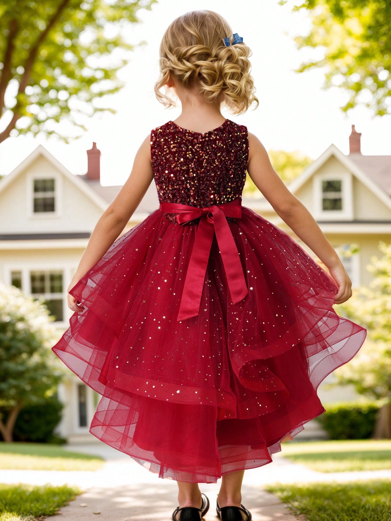 아기 공주 꽃무늬 스팽글 드레스 오프숄더 유아 어린이  - Toddler Girl Tulle Party Dress 리뷰 및 가격