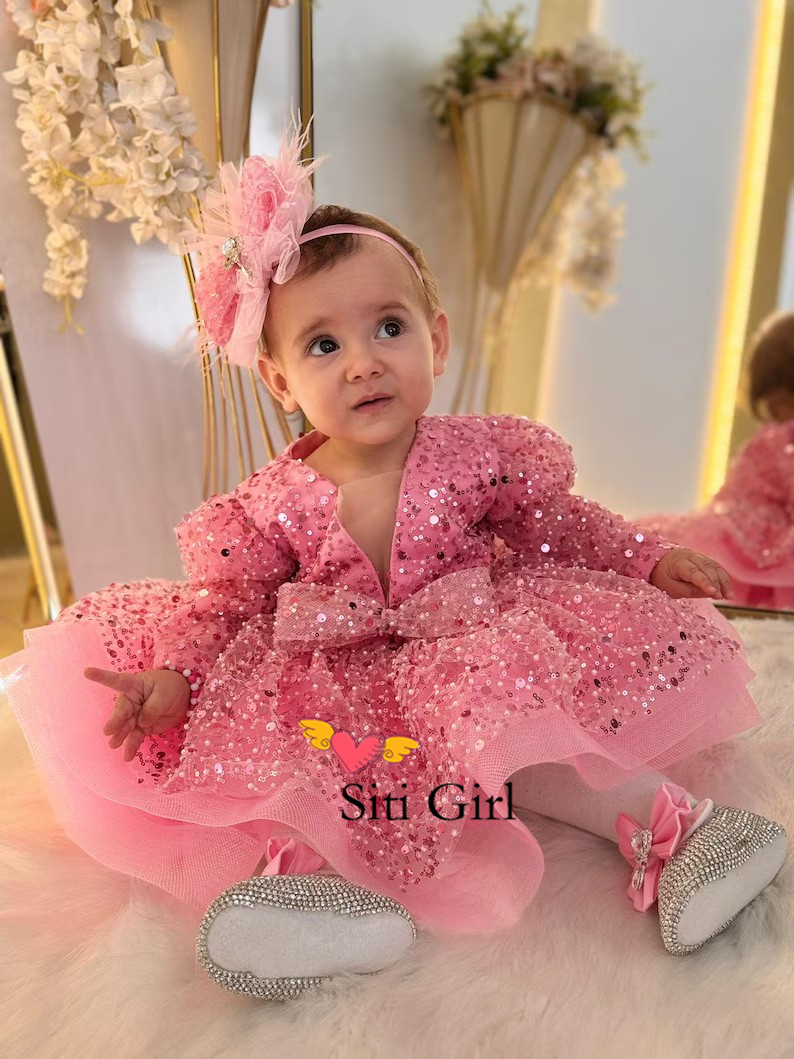 핑크 공주 아기 드레스 꽃의 소녀 드레스 아기 소녀 미 - Toddler Girl Tulle Party Dress 리뷰 및 가격