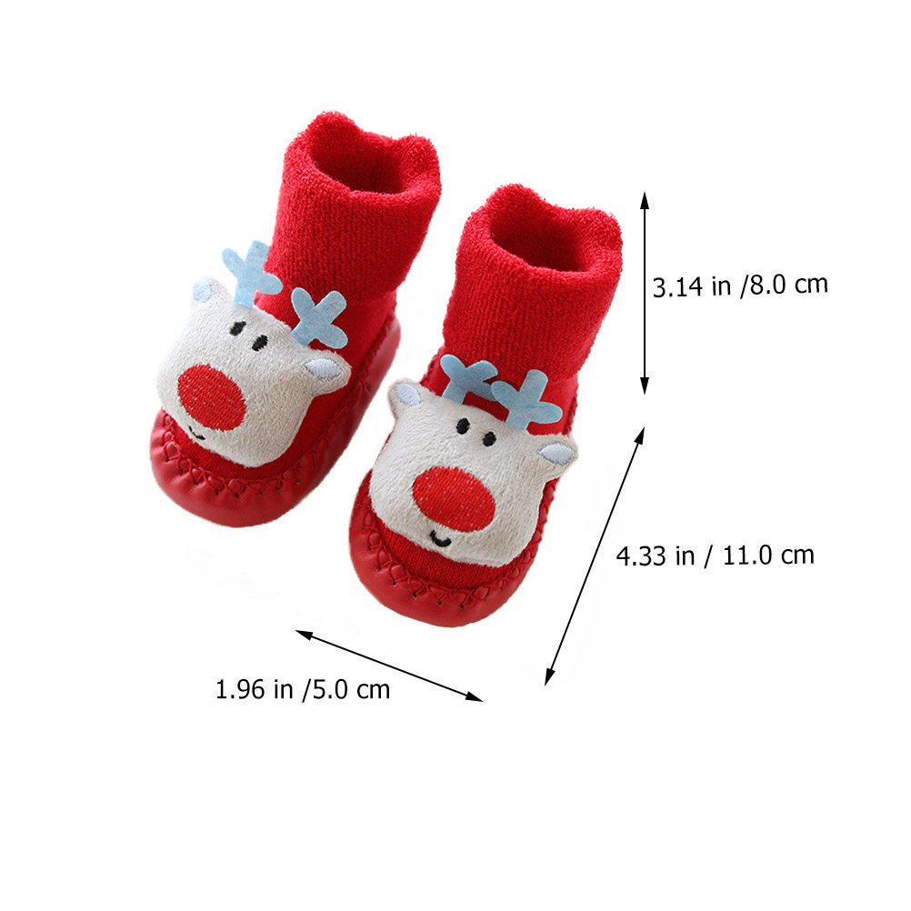 1 쌍 따뜻한 크리스마스 양말 어린이 부드러운 미끄럼  - Unisex Baby Socks Non Slip 리뷰 및 가격