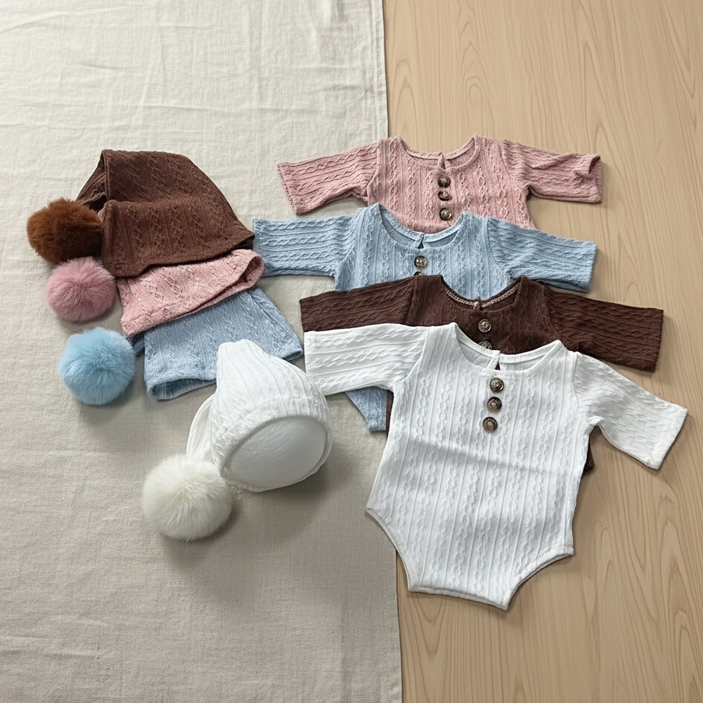 신생아 사진 소품 롬퍼 롱 테일 모자 세트 부드러운 니 - Infant Photography Props Outfit 리뷰 및 가격