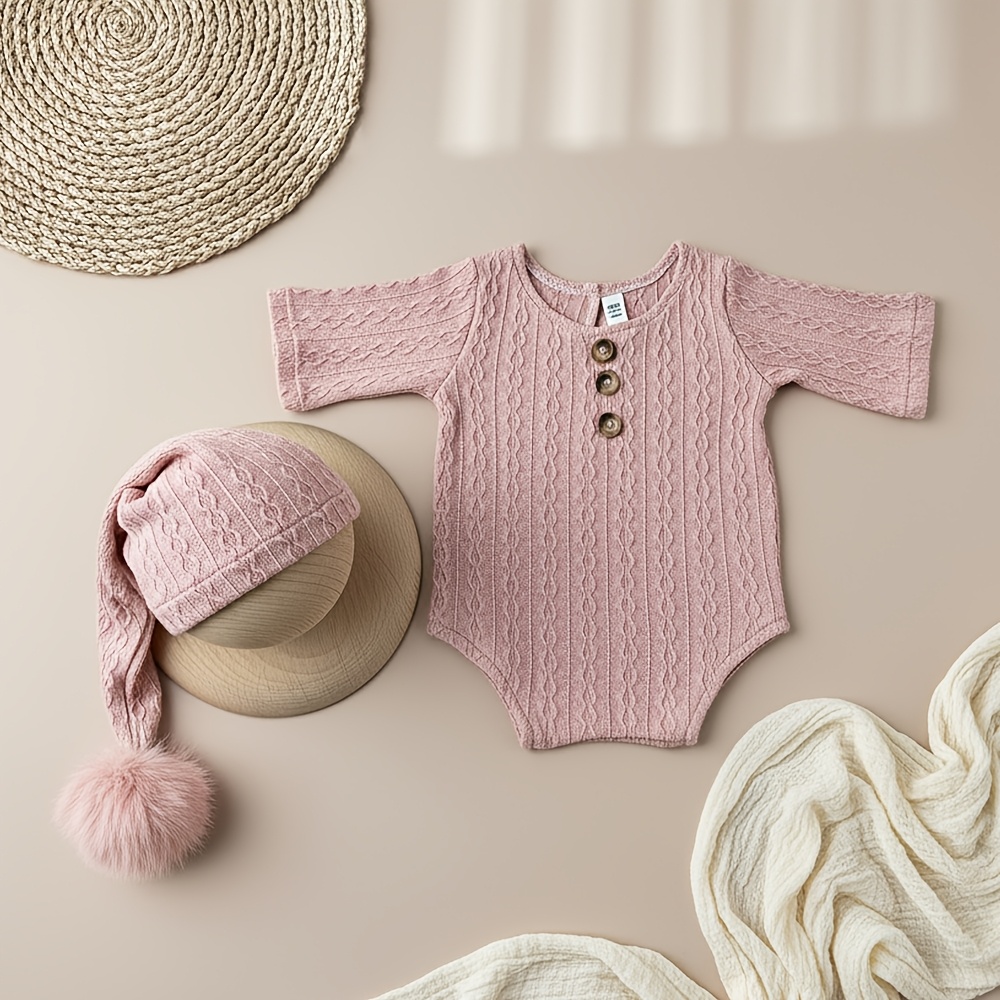 신생아 사진 소품 롬퍼 롱 테일 모자 세트 부드러운 니 - Infant Photography Props Outfit 리뷰 및 가격
