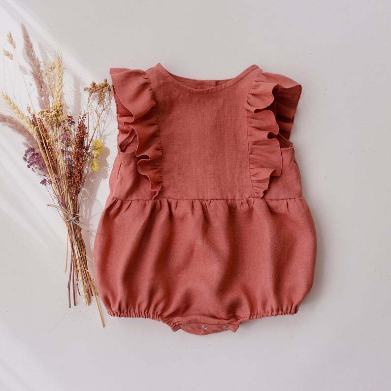 신생아 아기 여아 롬퍼 코튼 린넨 러플, 민소매 유아  - Baby Summer Linen Sleeveless Jumpsuit 리뷰 및 가격