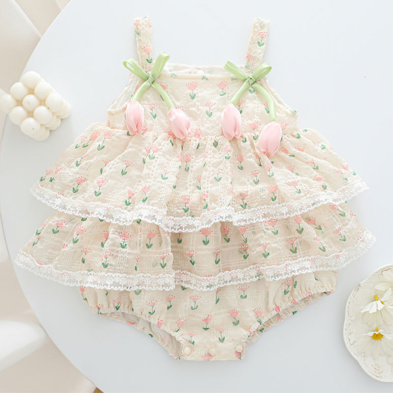 2026년 여아 여름 공주님 스트랩 바디수트 0-2세  - Newborn Baby Girl Romper Floral 리뷰 및 가격