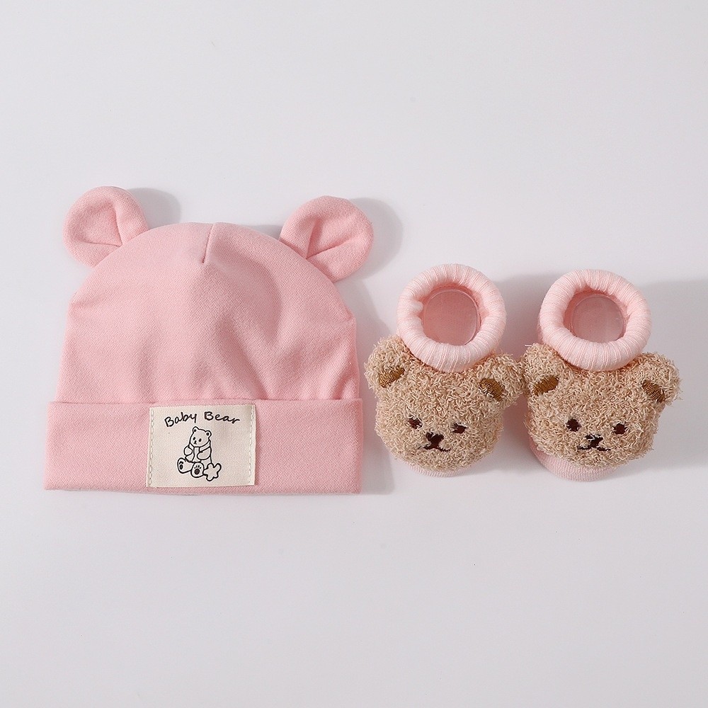 2개 세트 귀여운 면 아기 모자 양말 세트 따뜻하고 부 - Infant Beanie Hat With Ears 리뷰 및 가격