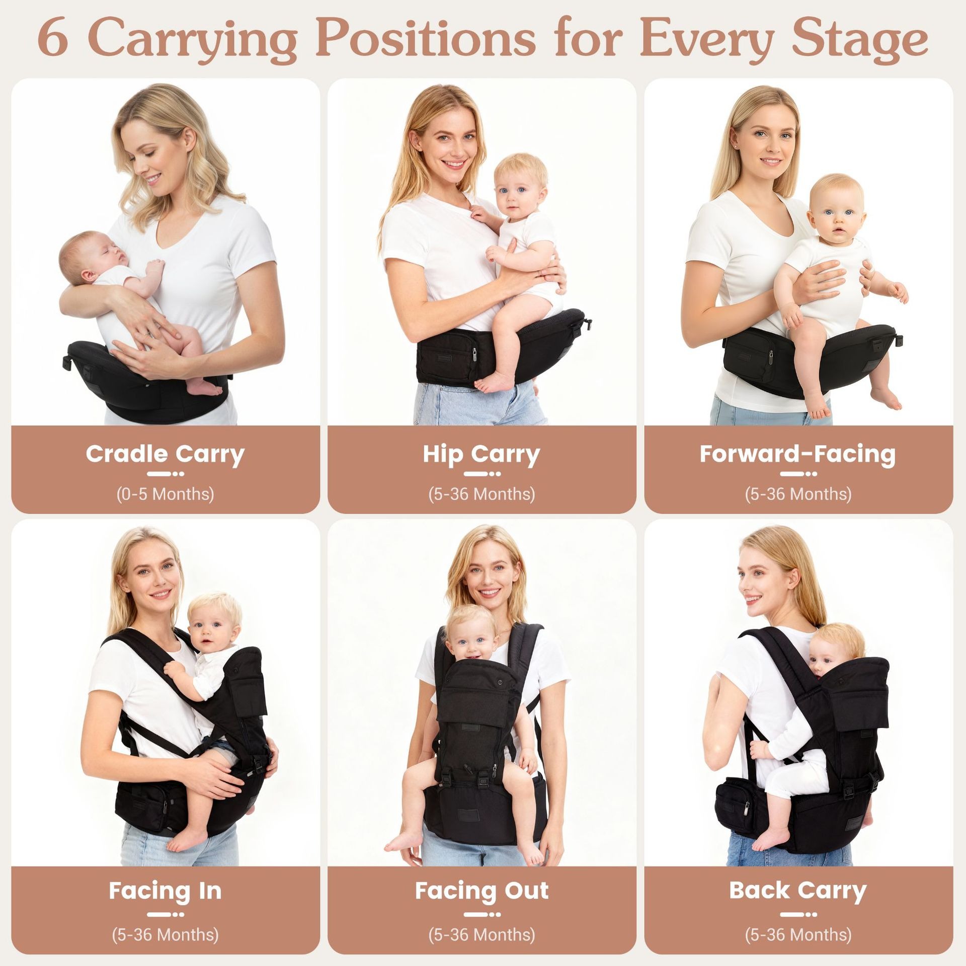 힙시트가 있는 아기띠, 인체공학적 6 in 1 아기띠  - Ergonomic Baby Carrier Newborn To Toddler 리뷰 및 가격