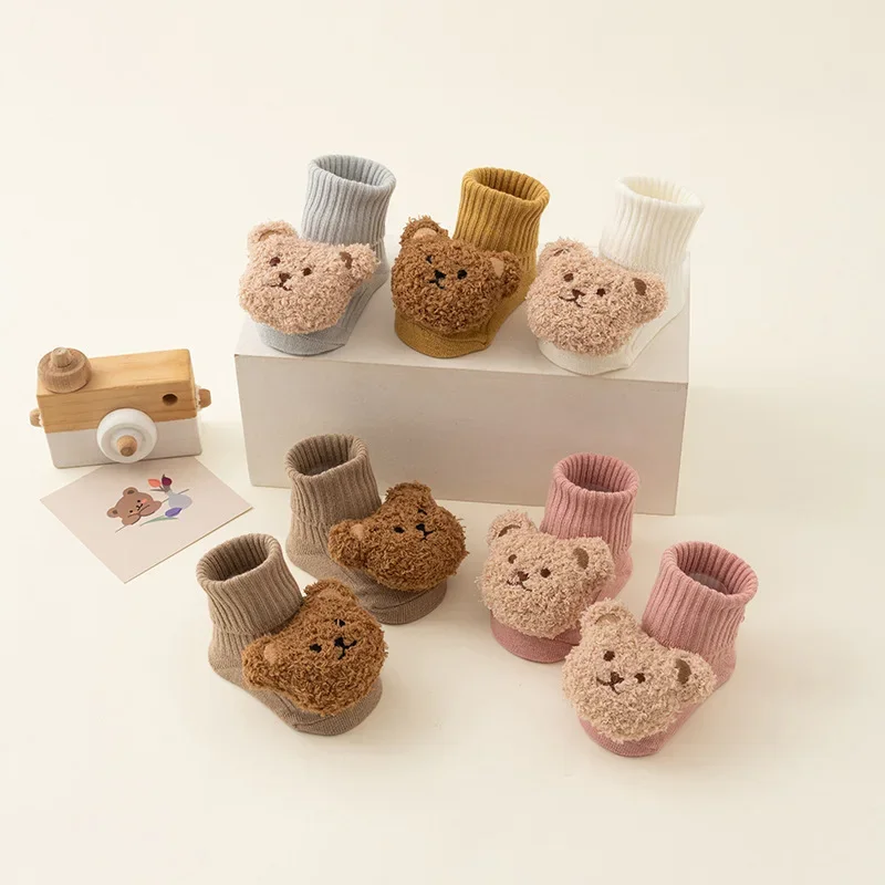 따뜻한 아기 양말 달콤한 만화 장난감 곰 미끄럼 방지  - Unisex Baby Socks Non Slip 리뷰 및 가격