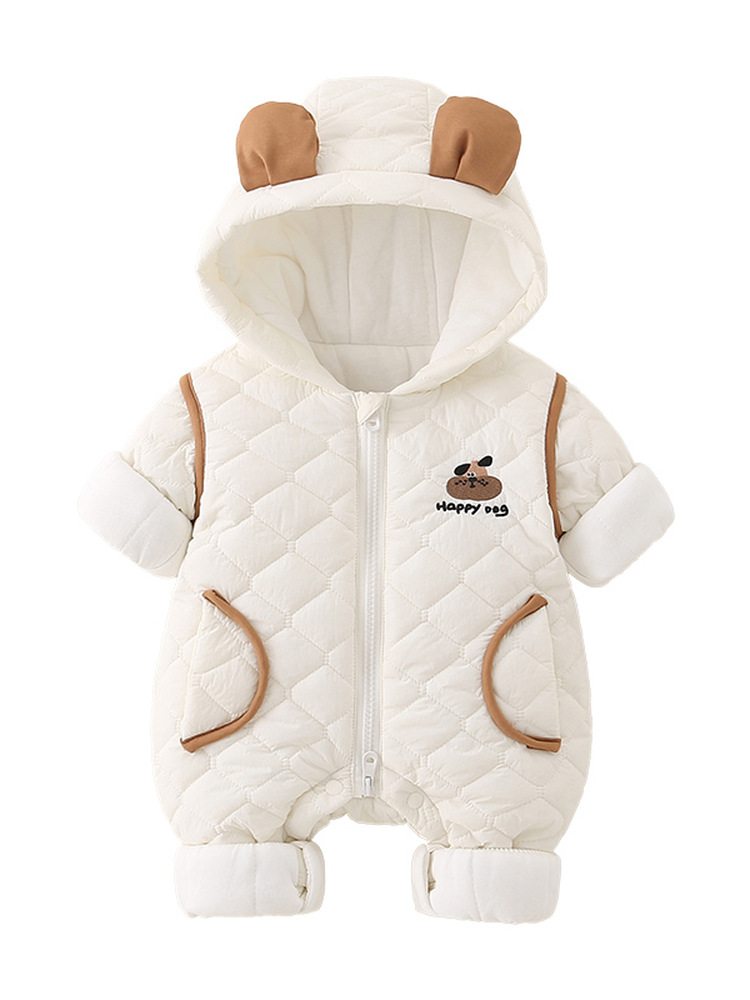 따뜻한 면 소재 후드가 달린 아기 옷 가을 겨울용 긴  - Cotton Baby Onesies Zipper 리뷰 및 가격