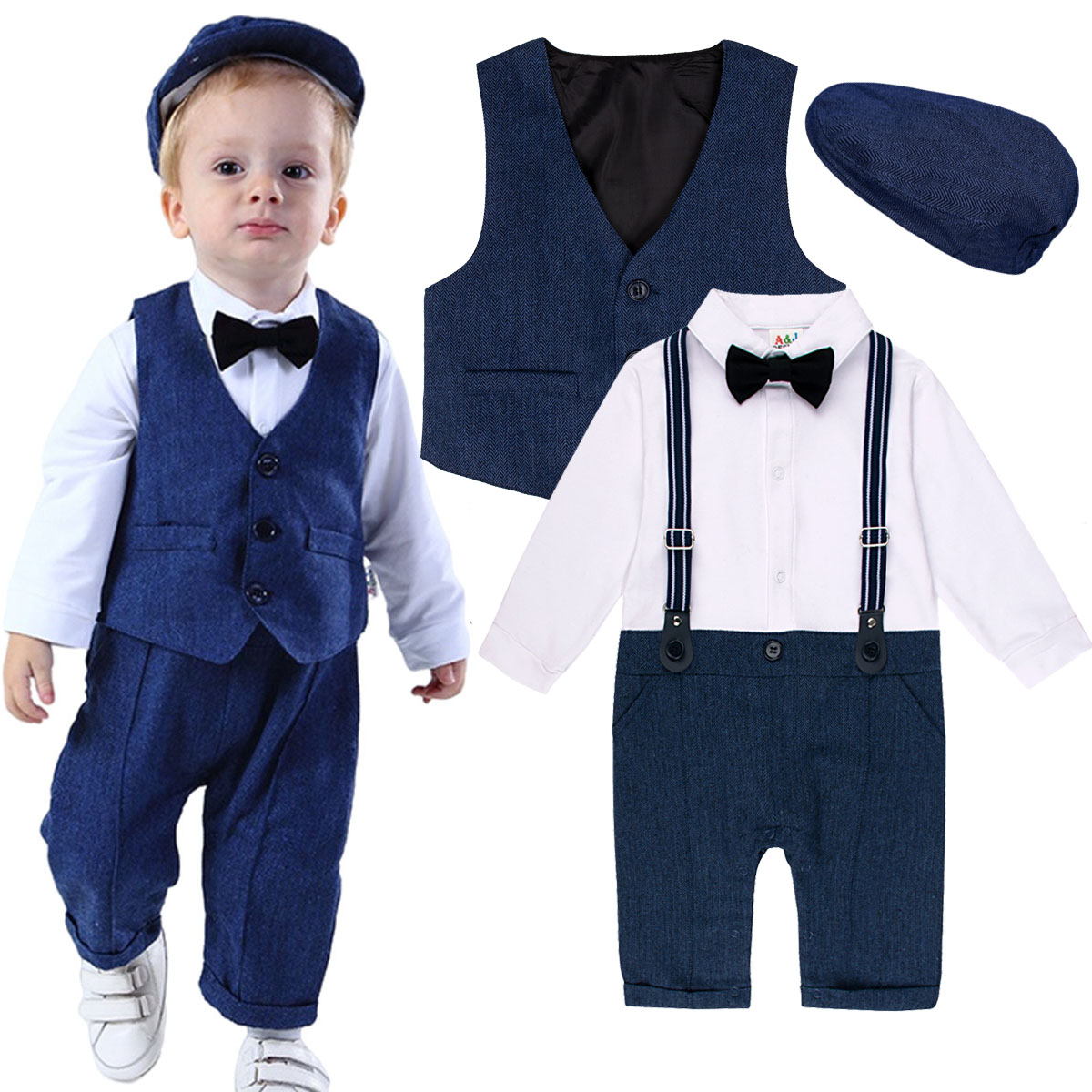 아기 남자아이 옷 0-24개월 아기 남자아이 정장 4종 - Baby Boy Suit Set Baptism 리뷰 및 가격