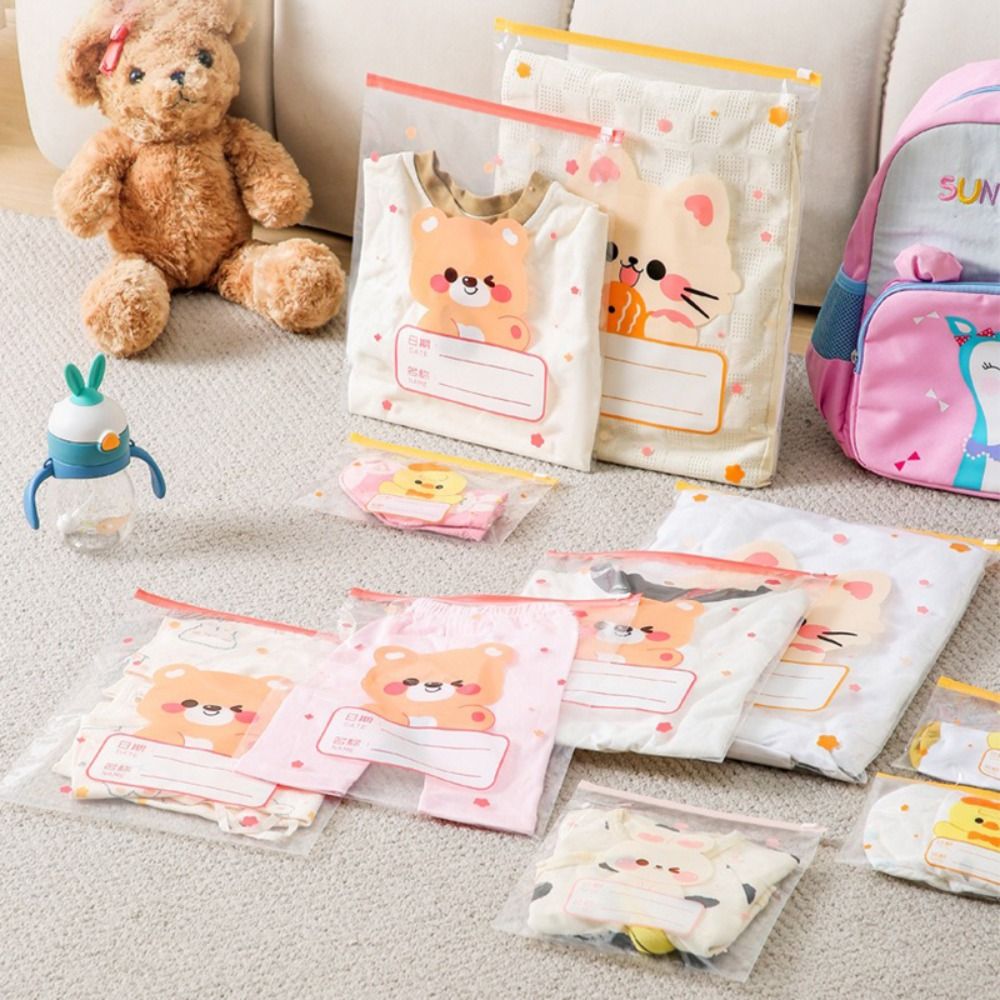 새로운 10PCS 만화 멀티 사이즈 보관 가방 휴대용  - Baby Clothes 리뷰 및 가격