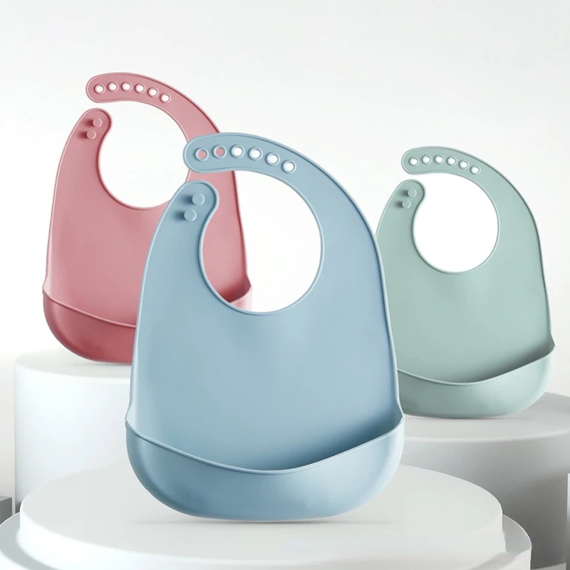 1-5pcs 아기 실리콘 턱받이 방수 턱받이 솔리드 컬 - Waterproof Baby Bibs Silicone 리뷰 및 가격