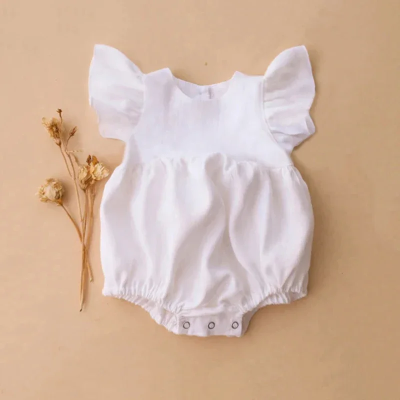 리넨 코튼 신생아 소녀 옷, 사랑스러운 여름 아기 롬퍼 - Baby Summer Linen Sleeveless Jumpsuit 리뷰 및 가격