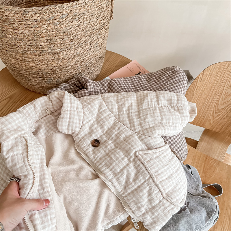 키즈 깅엄 체크 무늬 퀼트 재킷 양털 안감 두꺼운 따뜻 - Toddler Boy Winter Fleece Jacket 리뷰 및 가격