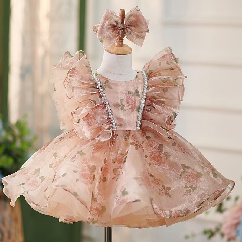 드림리 보브 J225 아름다운 샴페인 소녀 드레스 튤, - Toddler Girl Tulle Party Dress 리뷰 및 가격