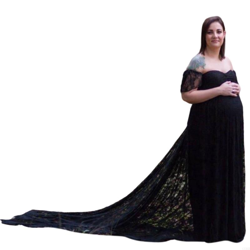섬세한 레이스와 임신 중 신체 변화를 위한 흐르는 기차 - Maternity Wear 리뷰 및 가격